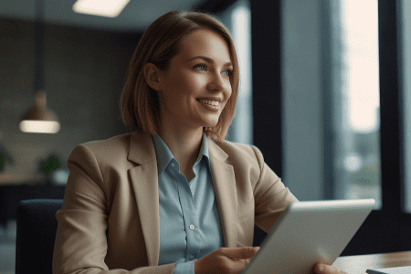 An illustration depicting the optimization of recruitment ROI through AI-driven interviews